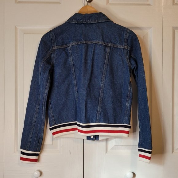 🍂 NWT Levi's Ribbed Trim Jean Jacket - Picture 2 of 10